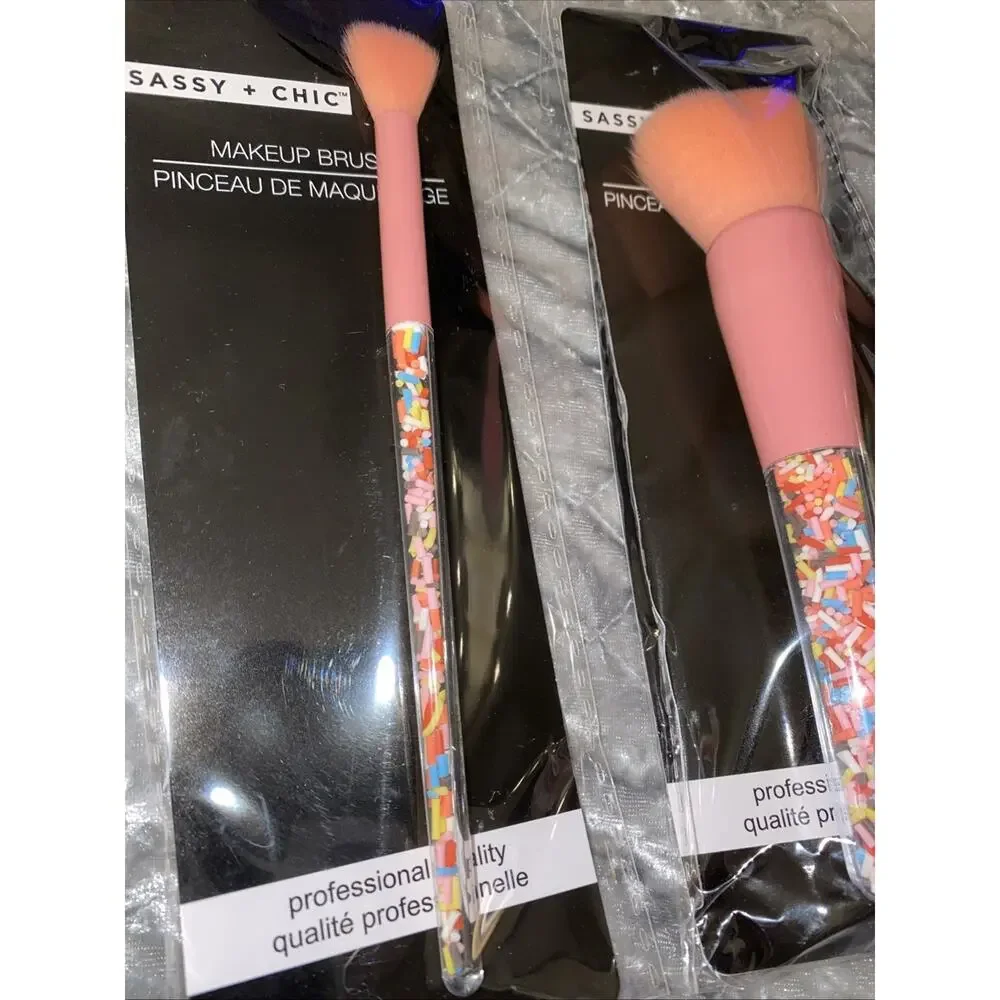 Sassy + Chic‎ Candy Sprinkles Makeup Brush Kit Lot Of 3